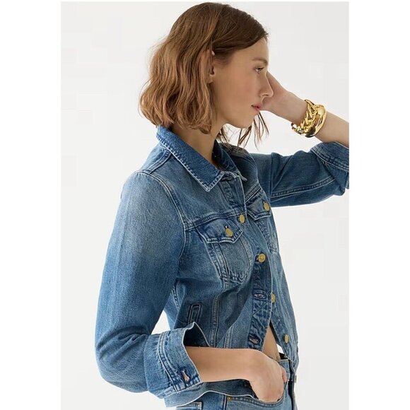 NEW! J. Crew Jean Denim Jean Jacket Blue SZ XXS - Picture 5 of 12